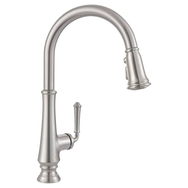 Delancey 1-Handle High-Arc Pull-Down Kitchen Faucet, Stainless Steel